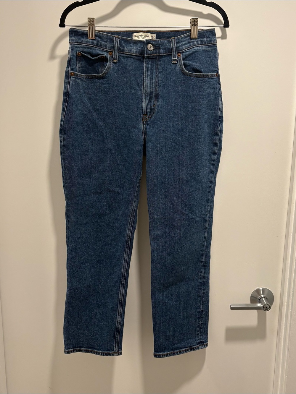Abercrombie ankle straight ultra high rise jean